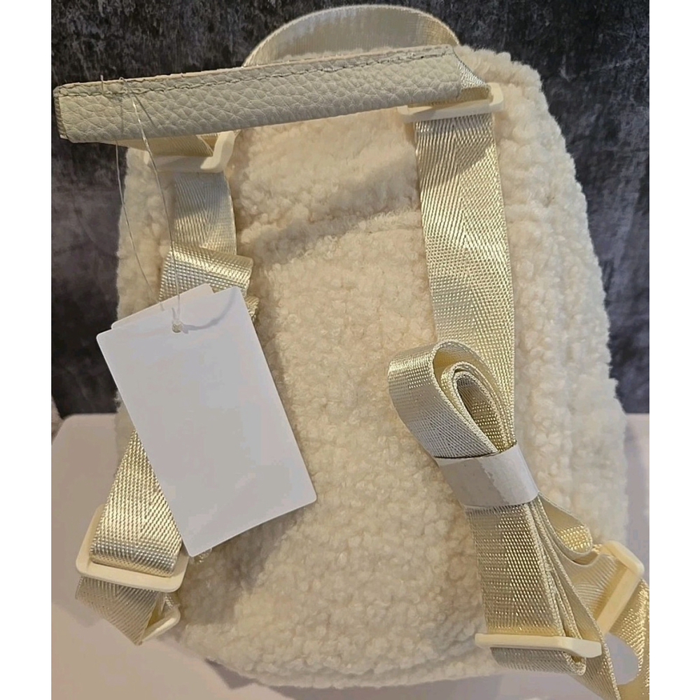 Zella Mini Sherpa Backpack NWT Tags Adjustable Straps 3 Pockets Very Cute! (219) - Picture 2 of 8